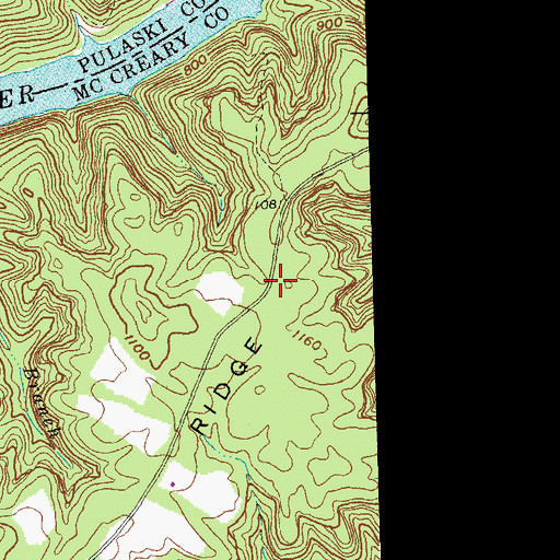 Topographic Map of Goodin Ridge, KY
