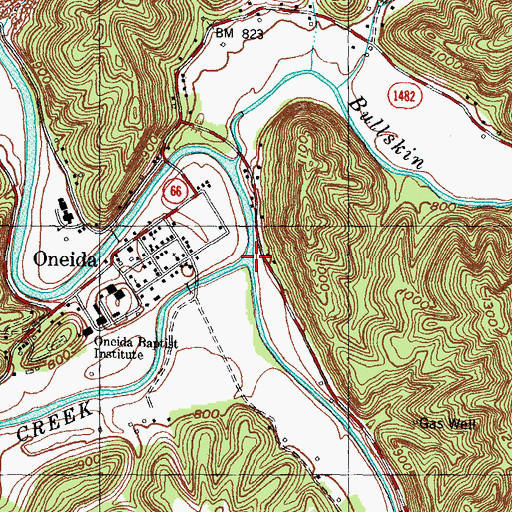 Topographic Map of Goose Creek, KY