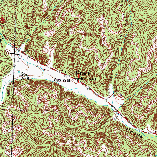 Topographic Map of Grace, KY