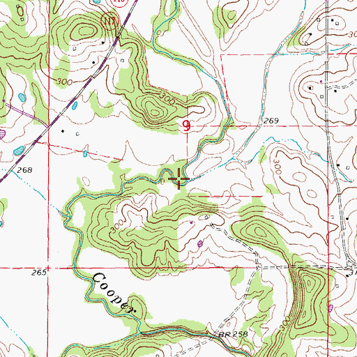 Topographic Map of Little Creek, AR