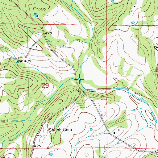Topographic Map of Little Creek, AR