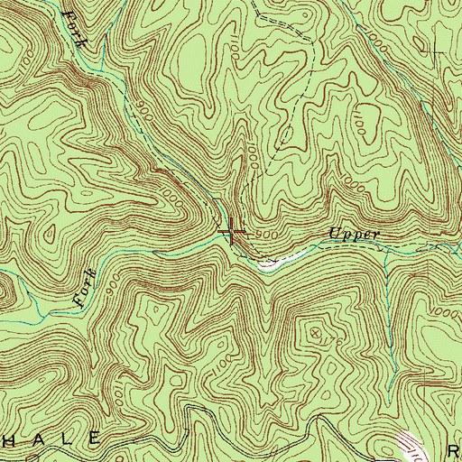 Topographic Map of Grassy Fork, KY