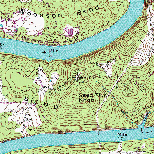 Topographic Map of Grave Hill Cemetery, KY