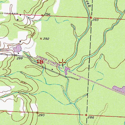 Topographic Map of Little Creek, AR