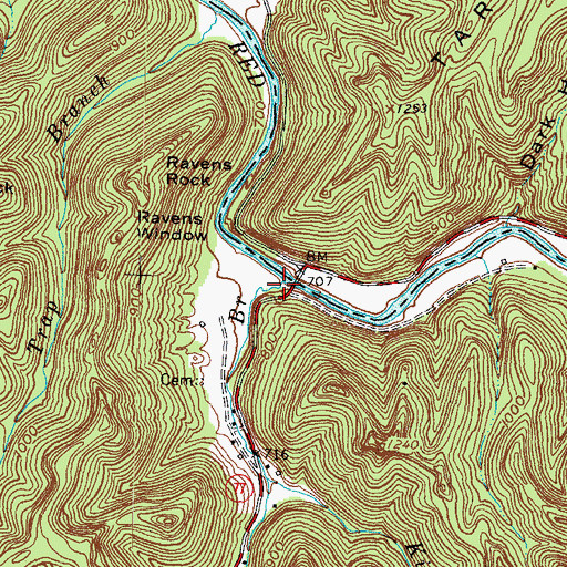 Topographic Map of Grays Branch, KY