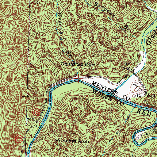 Topographic Map of Greasy Branch, KY
