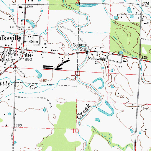 Topographic Map of Little Creek, AR