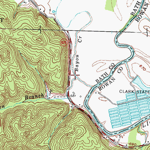 Topographic Map of Green Branch, KY