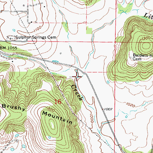 Topographic Map of Little Creek, AR