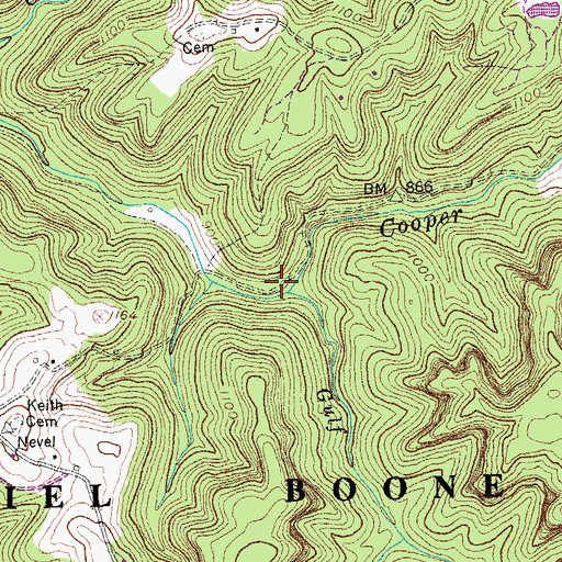 Topographic Map of Gulf Fork, KY