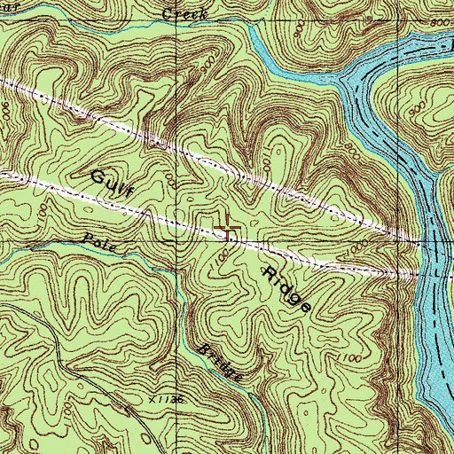 Topographic Map of Gulf Ridge, KY