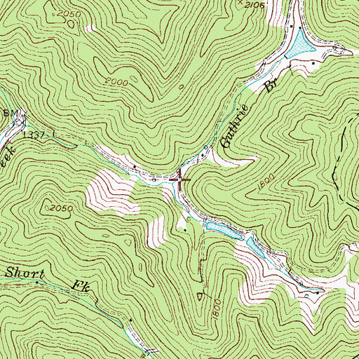 Topographic Map of Guthrie Branch, KY