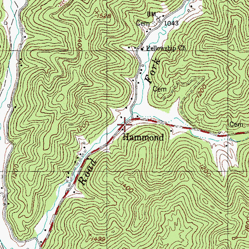 Topographic Map of Hammond, KY