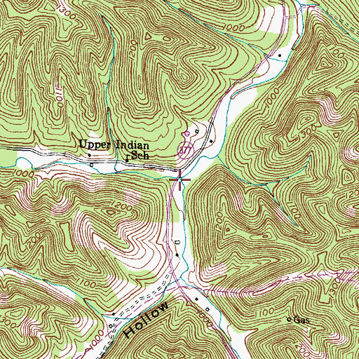 Topographic Map of Hardy Fork, KY