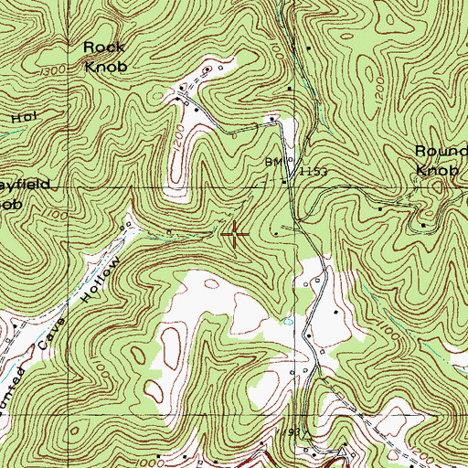 Topographic Map of Haunted Cave School, KY