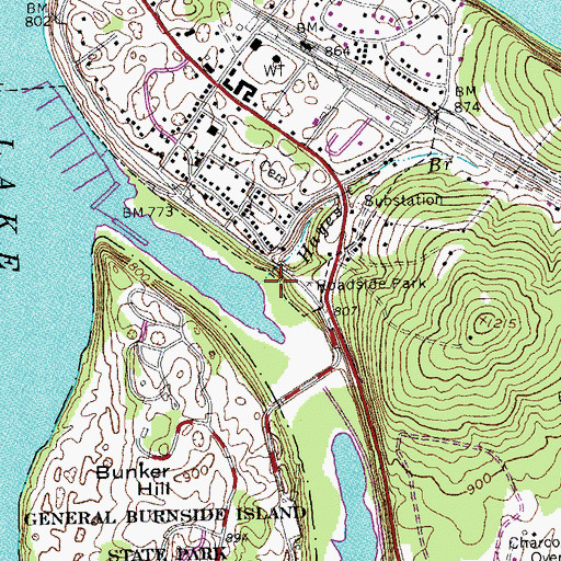 Topographic Map of Hayes Branch, KY