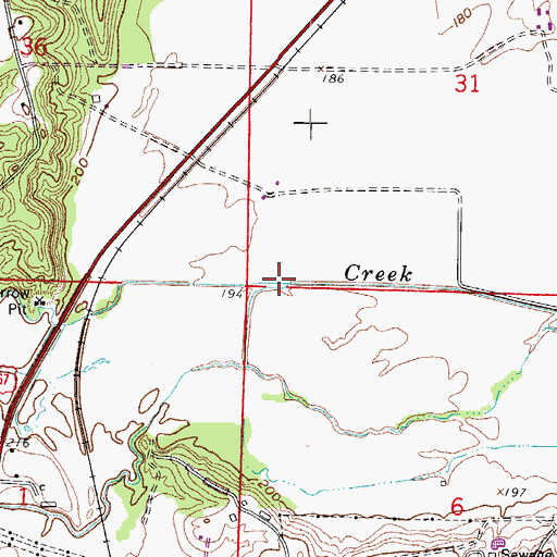 Topographic Map of Little Deceiper Creek, AR