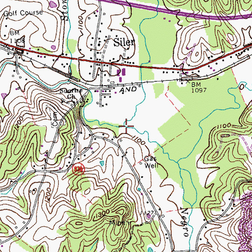 Topographic Map of Hazel Fork, KY