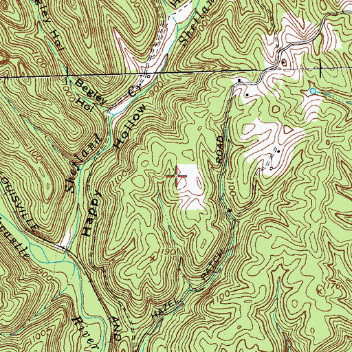 Topographic Map of Hazel Patch, KY