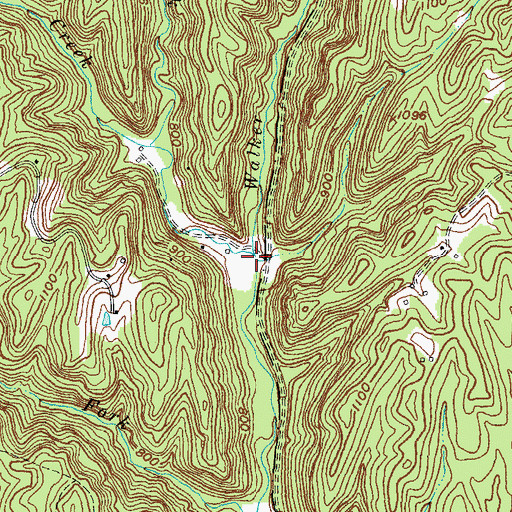 Topographic Map of Hell for Certain Creek, KY
