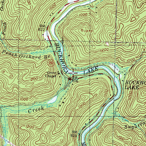 Topographic Map of Hell for Certain Creek, KY