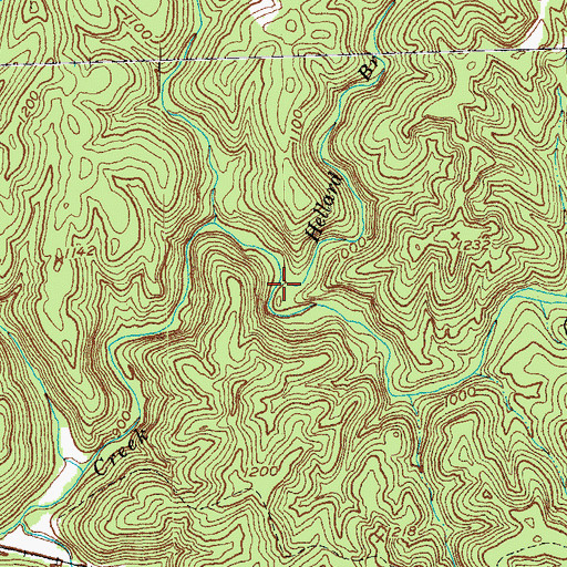 Topographic Map of Hellard Branch, KY