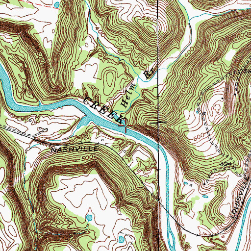 Topographic Map of Helm Branch, KY