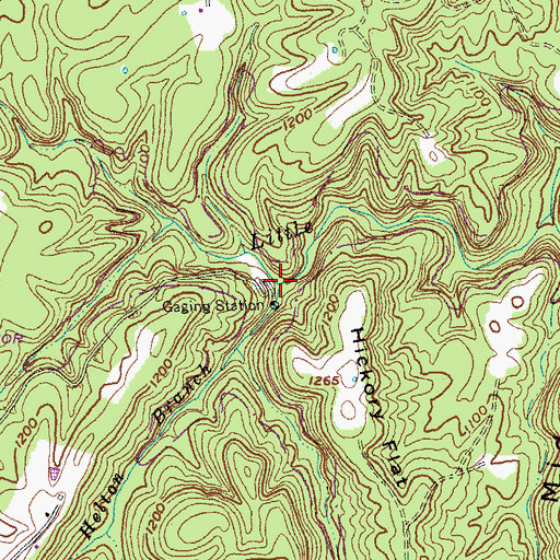 Topographic Map of Helton Branch, KY