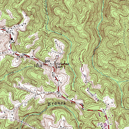 Topographic Map of Hickman Cemetery, KY