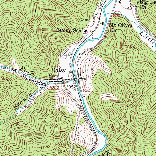 Topographic Map of Hicks Branch, KY