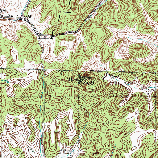 Topographic Map of High Knob, KY
