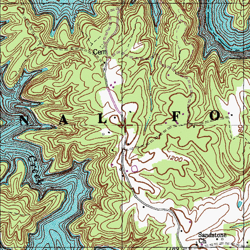 Topographic Map of Hightop School, KY