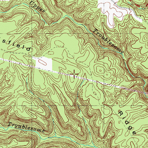 Topographic Map of Hindsfield Ridge, KY