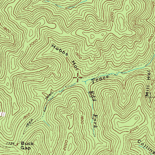Topographic Map of Hobbs Hollow, KY