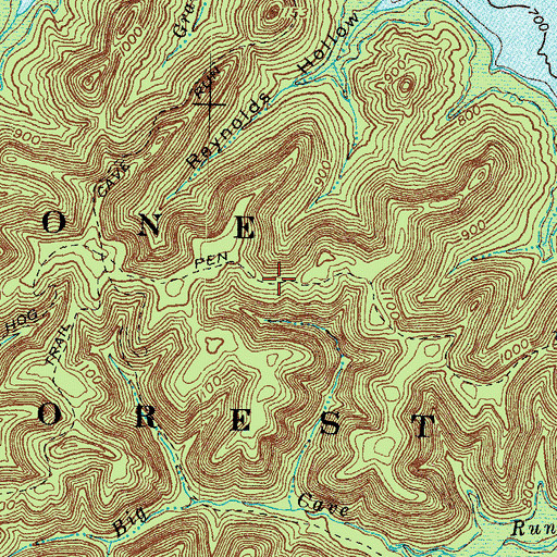 Topographic Map of Hog Pen Trail, KY