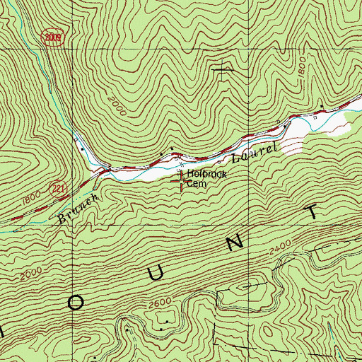 Topographic Map of Holbrook Cemetery, KY