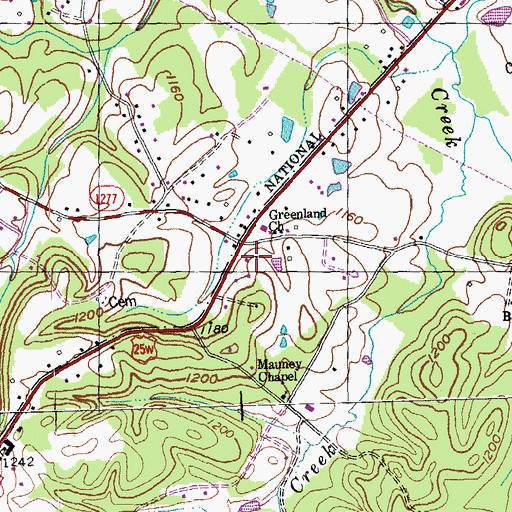 Topographic Map of Holley Marsh School, KY