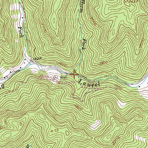 Topographic Map of Horse Fork, KY