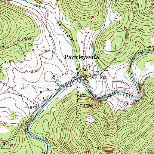 Topographic Map of Horse Hollow, KY