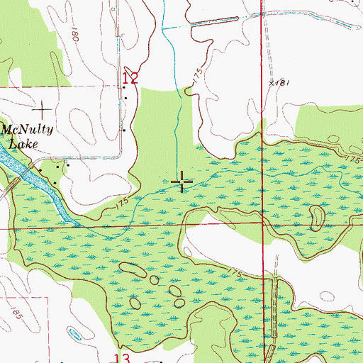 Topographic Map of Little Hog Tusk Creek, AR