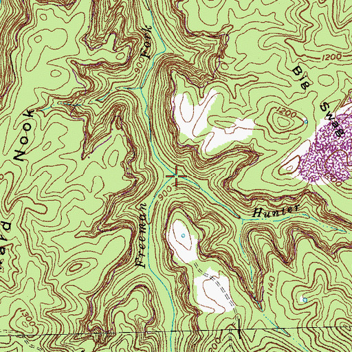 Topographic Map of Hunter Branch, KY