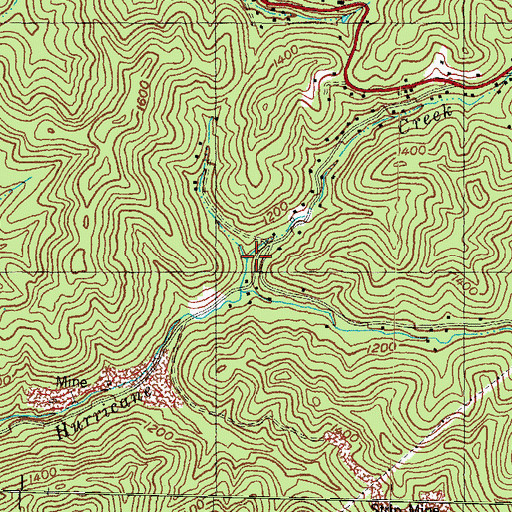 Topographic Map of Hurricane School, KY