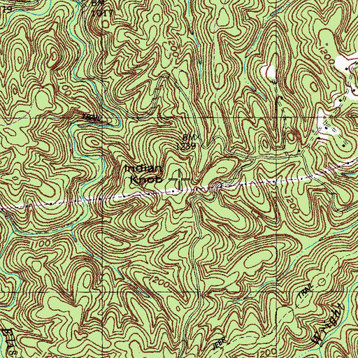 Topographic Map of Indian Knob, KY
