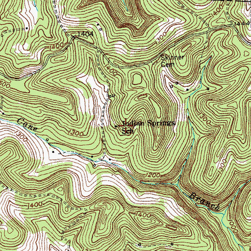 Topographic Map of Indian Springs School, KY