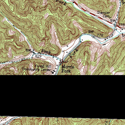 Topographic Map of Ingol Fork, KY