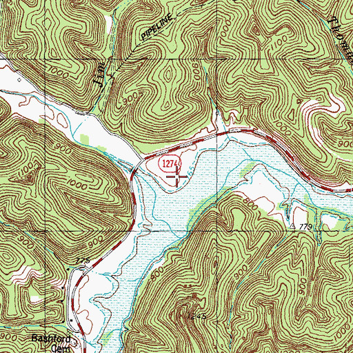 Topographic Map of Ingram Cemetery, KY