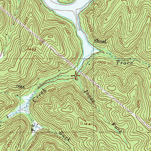 Topographic Map of Isaac Fork, KY