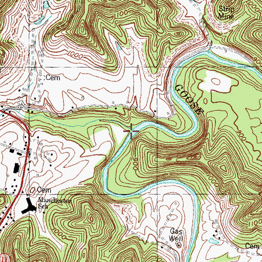 Topographic Map of Island Creek, KY