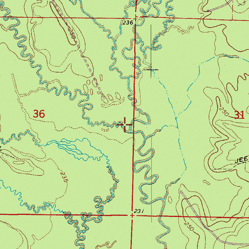 Topographic Map of Little Lost Creek, AR