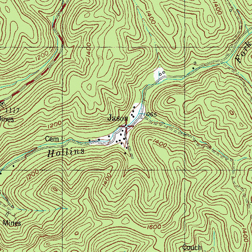 Topographic Map of Jason, KY